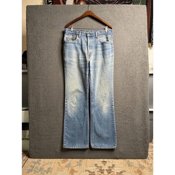 Levi’s 517 0217 Jeans 35x31 Bootcut Flare Made in USA Vintage 1970s Talon Zip - Picture 3 of 16